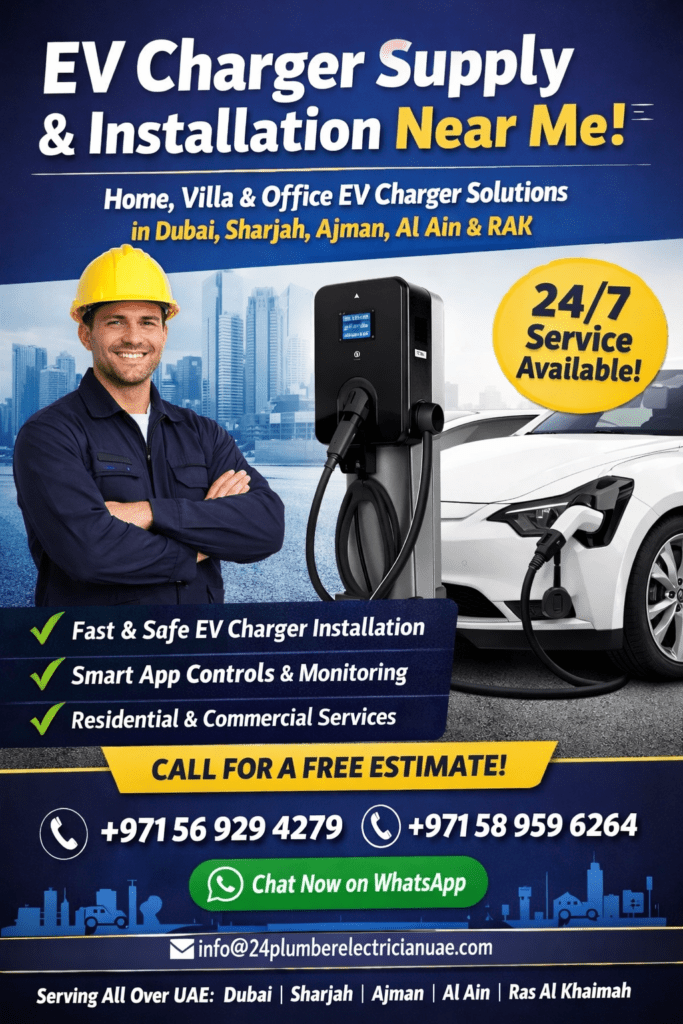 EV Charger Supply and Installation in Dubai, Sharjah, Ajman, Al Ain and Ras Al Khaimah UAE